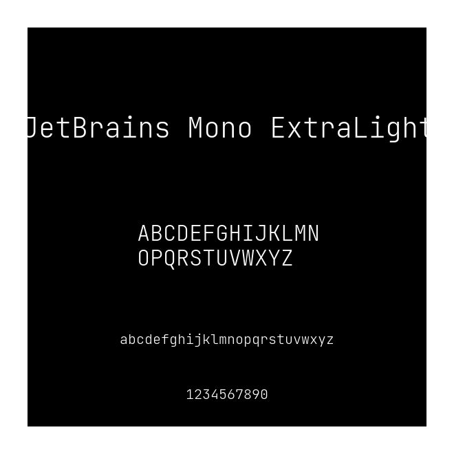 JetBrains Mono ExtraLight