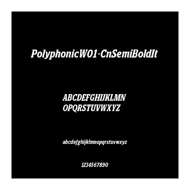 PolyphonicW01-CnSemiBoldIt