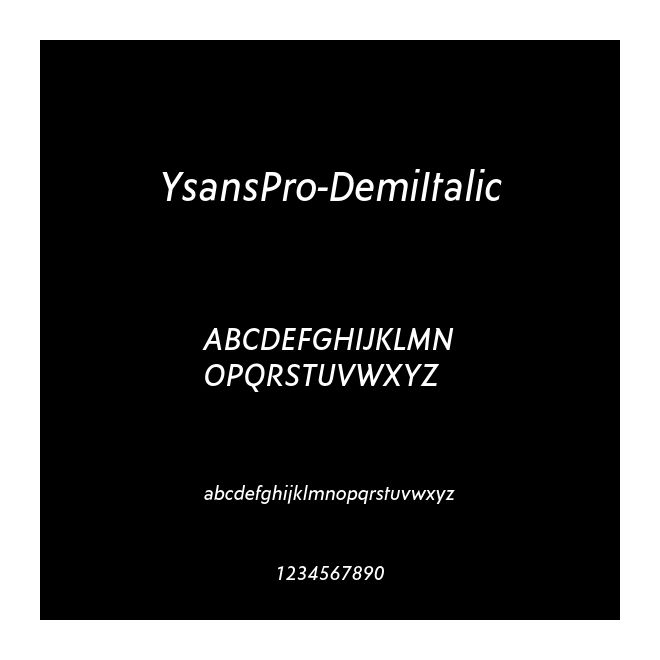 YsansPro-DemiItalic