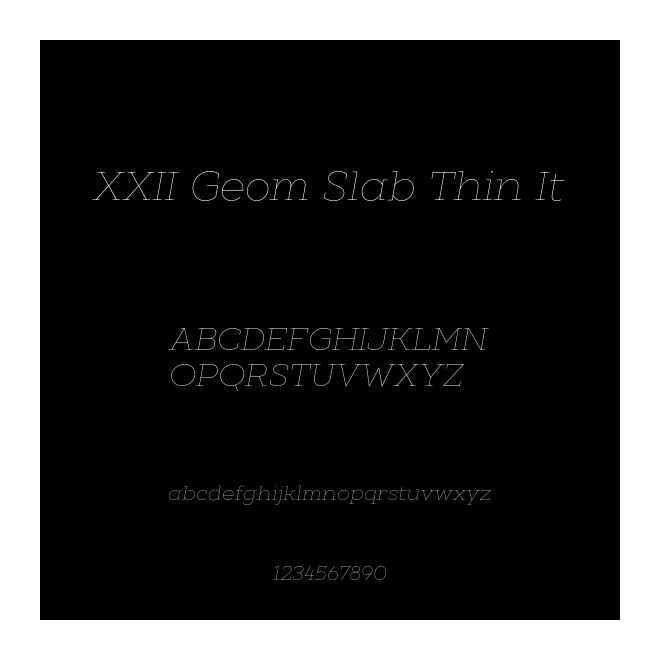 XXII Geom Slab Thin It