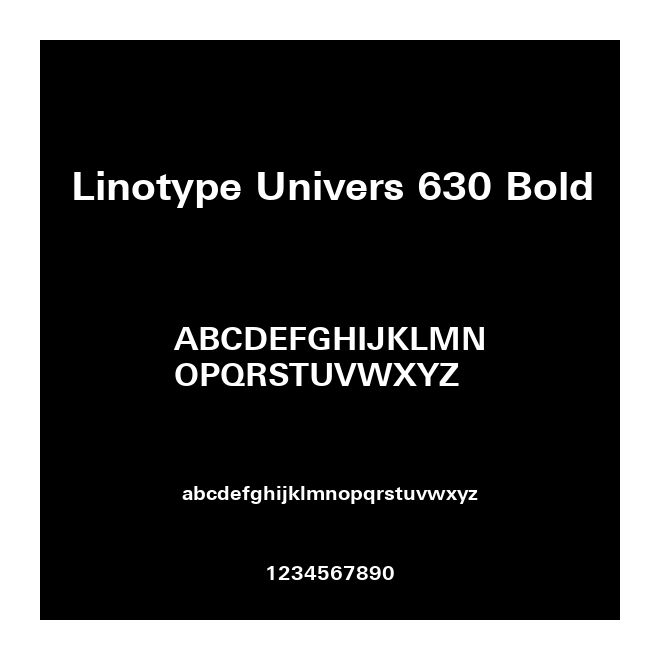 Linotype Univers 630 Bold