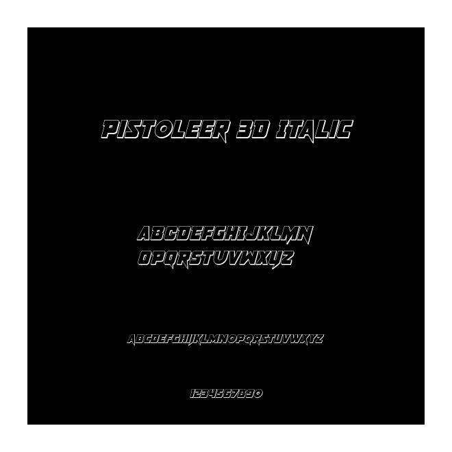 Pistoleer 3D Italic