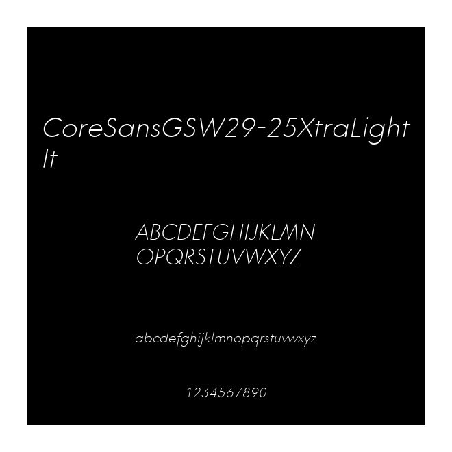 CoreSansGSW29-25XtraLightIt