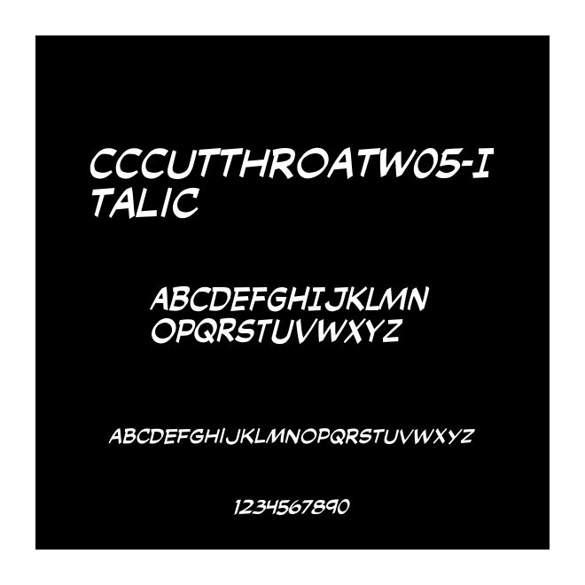 CCCutthroatW05-Italic
