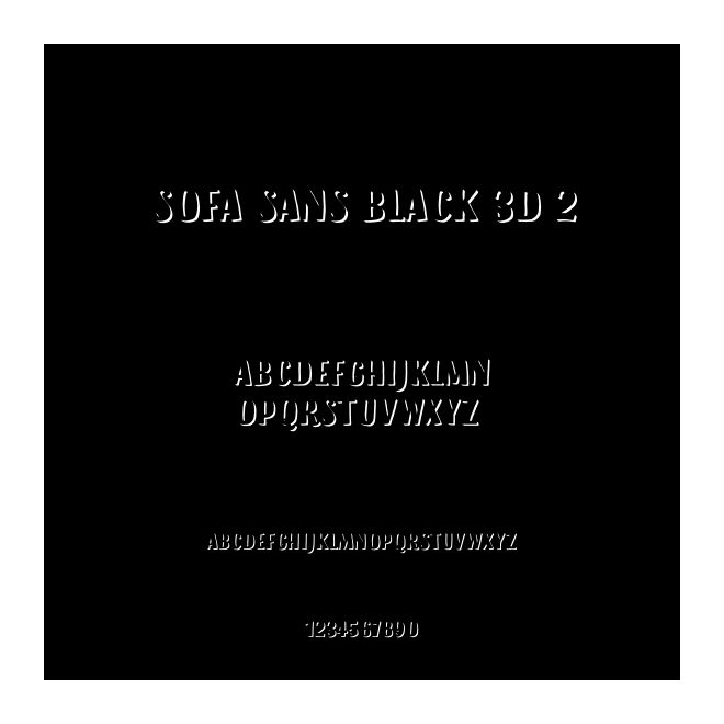 Sofa Sans Black 3D 2