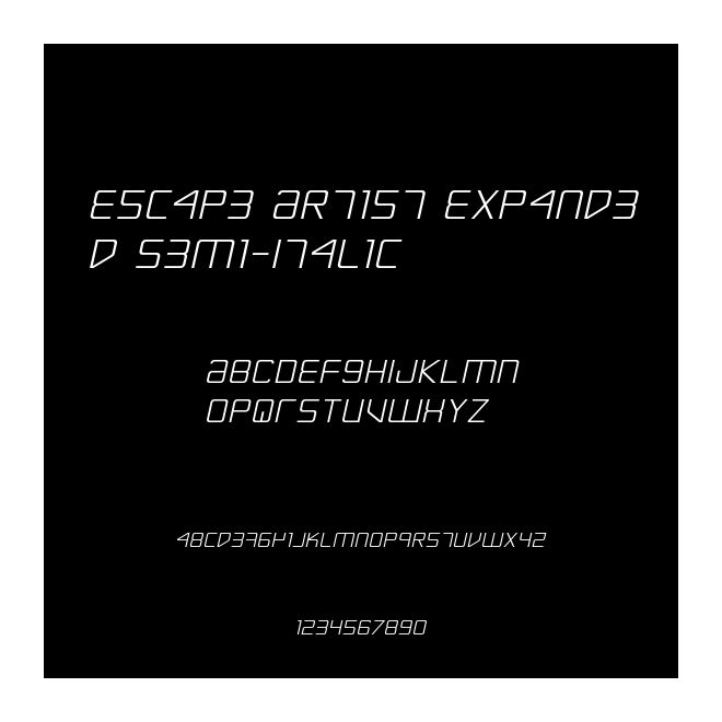 Escape Artist Expanded Semi-Italic