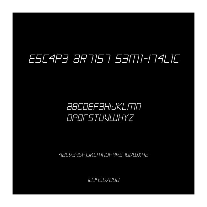 Escape Artist Semi-Italic