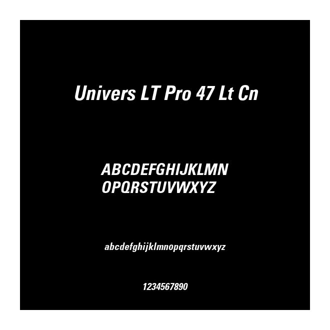 Univers LT Pro 47 Lt Cn