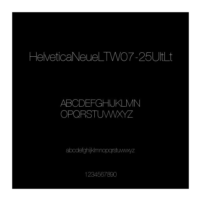HelveticaNeueLTW07-25UltLt