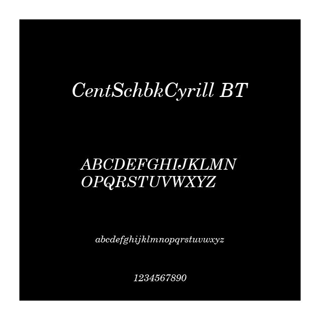 CentSchbkCyrill BT