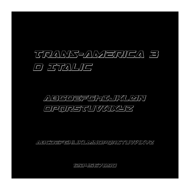 Trans-America 3D Italic