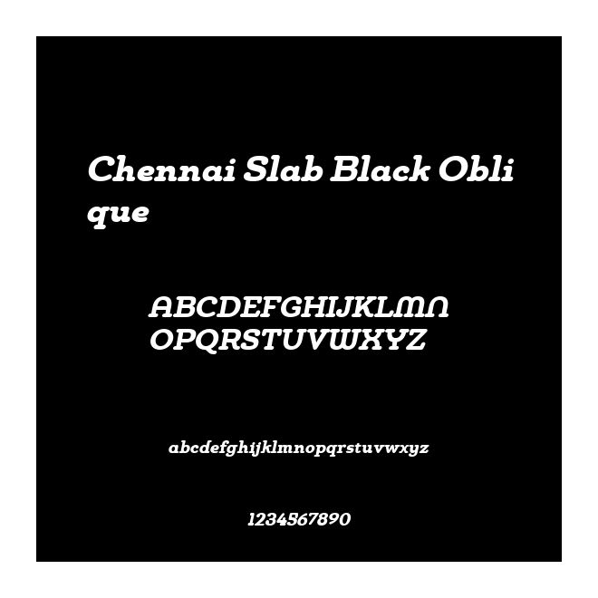 Chennai Slab Black Oblique