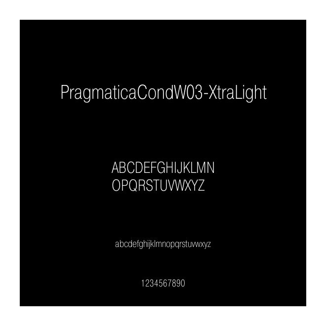 PragmaticaCondW03-XtraLight