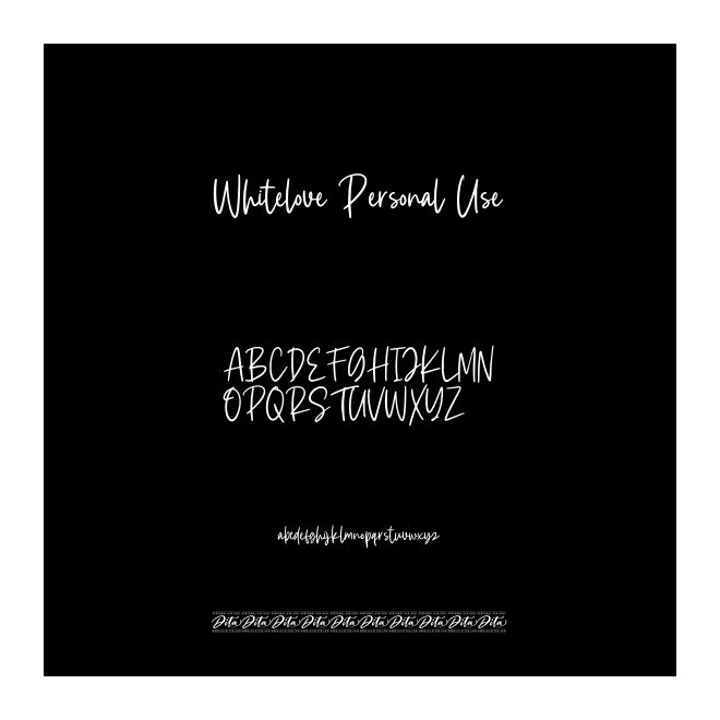 Whitelove Personal Use