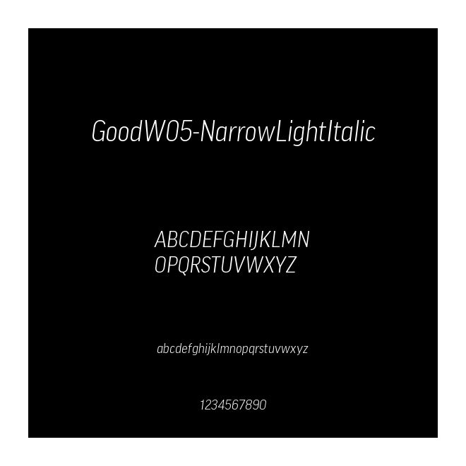 GoodW05-NarrowLightItalic