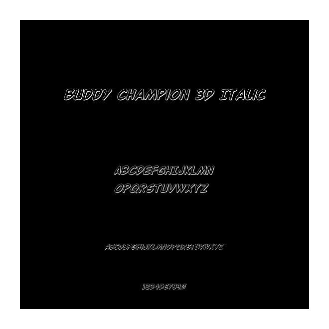 Buddy Champion 3D Italic