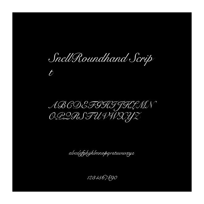 SnellRoundhand Script