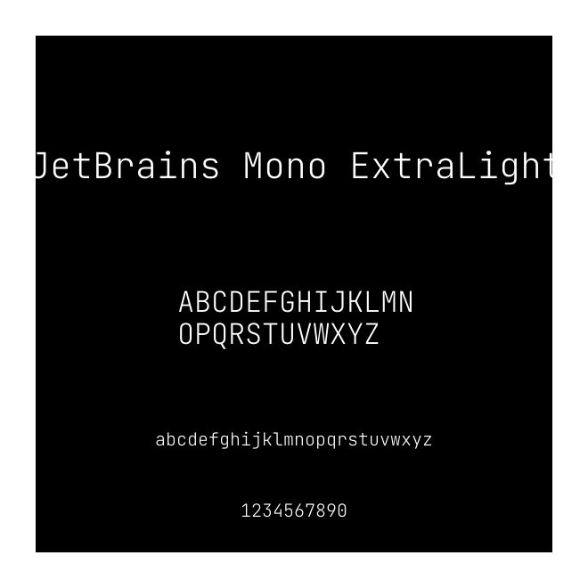 JetBrains Mono ExtraLight