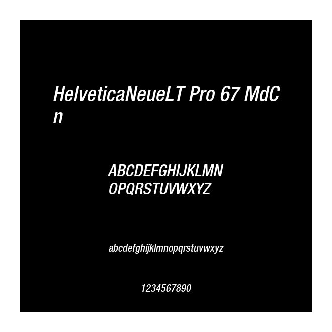 HelveticaNeueLT Pro 67 MdCn