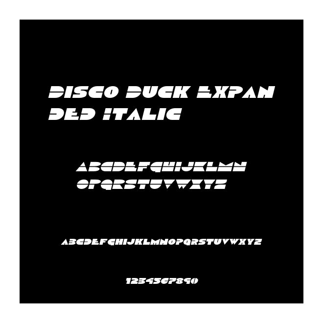 Disco Duck Expanded Italic