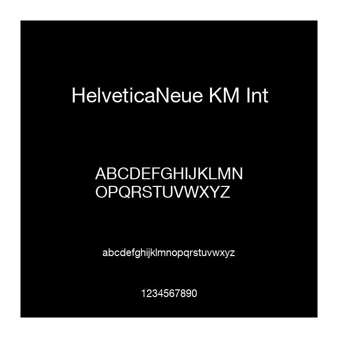 HelveticaNeue KM Int