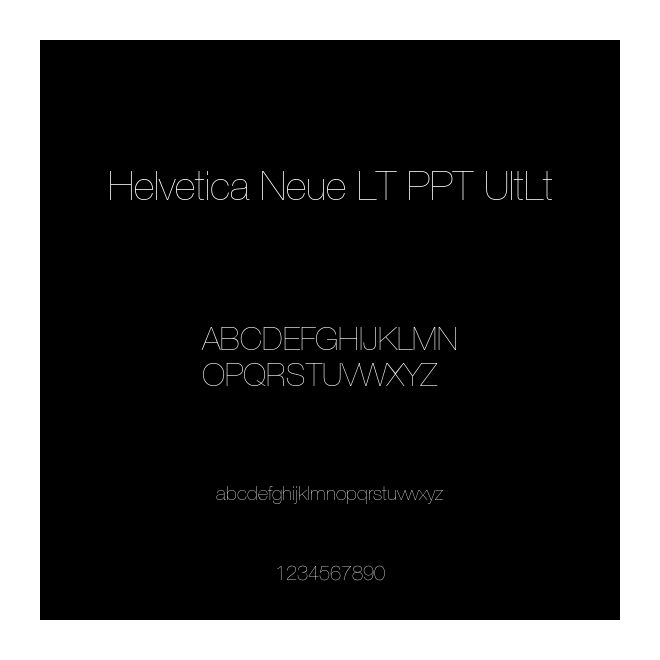 Helvetica Neue LT PPT UltLt