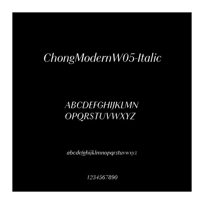 ChongModernW05-Italic