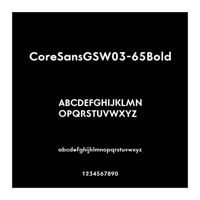 CoreSansGSW03-65Bold
