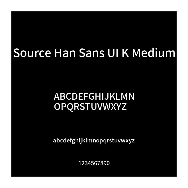 Source Han Sans UI K Medium