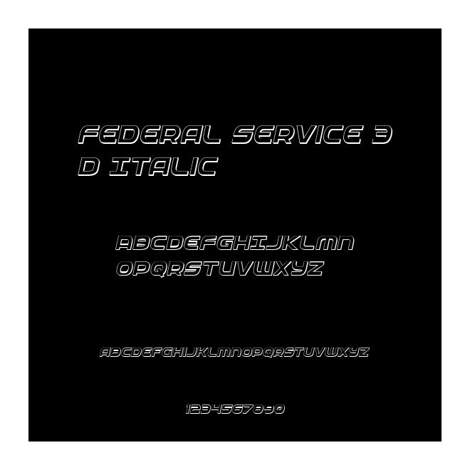 Federal Service 3D Italic