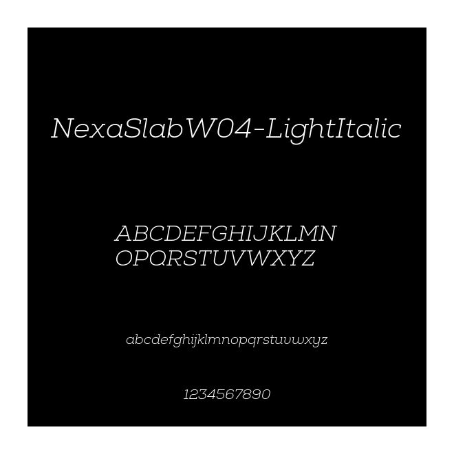 NexaSlabW04-LightItalic