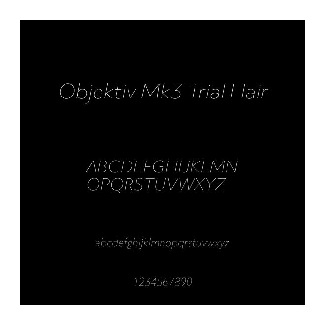 Objektiv Mk3 Trial Hair