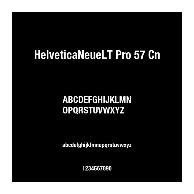 HelveticaNeueLT Pro 57 Cn