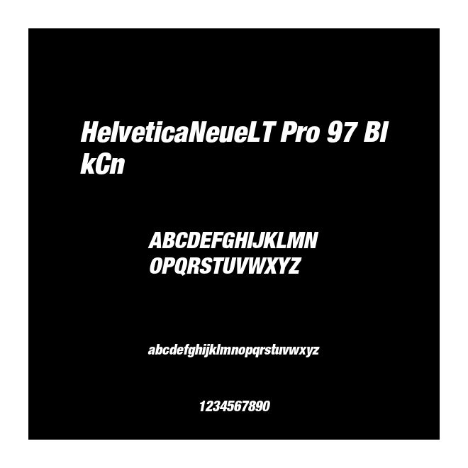 HelveticaNeueLT Pro 97 BlkCn