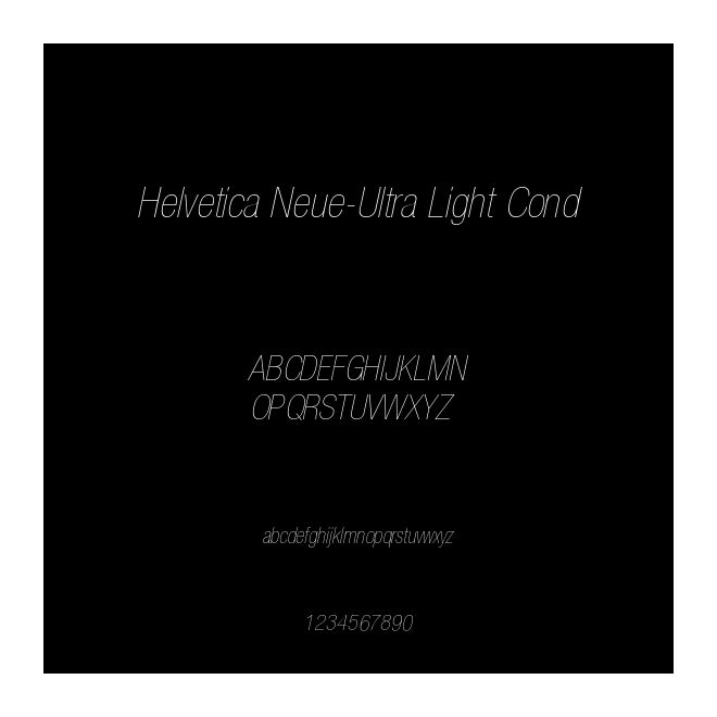 Helvetica Neue-Ultra Light Cond