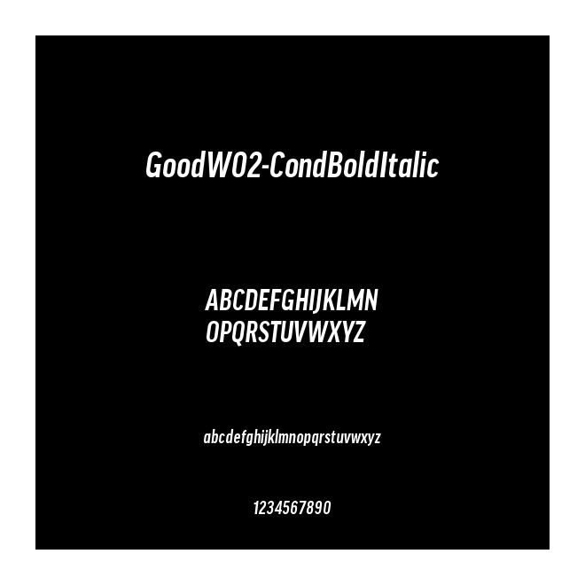 GoodW02-CondBoldItalic
