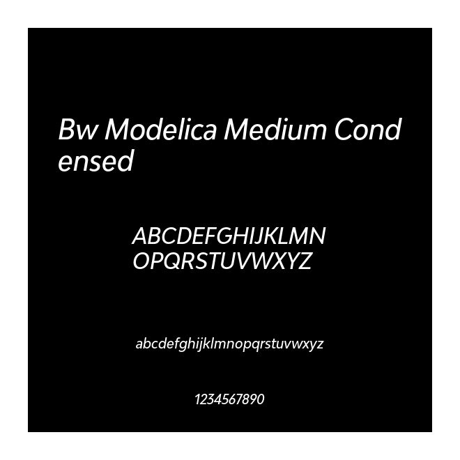 Bw Modelica Medium Condensed