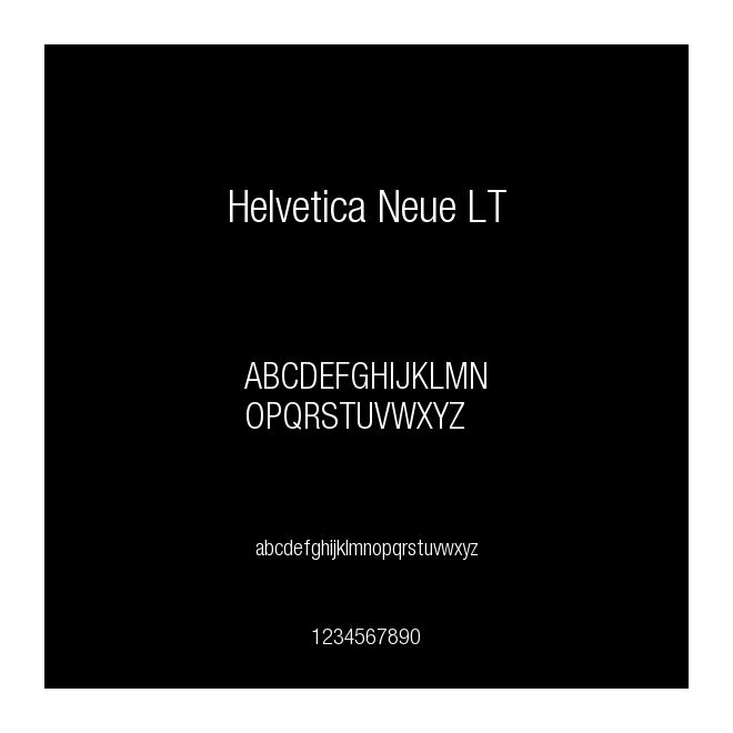 Helvetica Neue LT