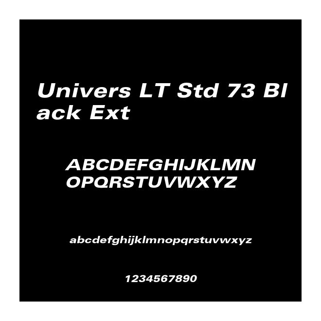 Univers LT Std 73 Black Ext