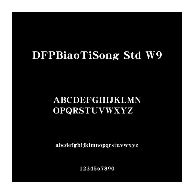 DFPBiaoTiSong Std W9