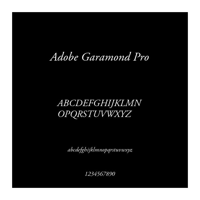 Adobe Garamond Pro