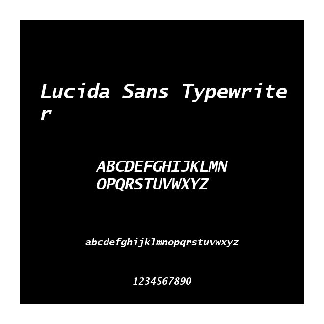 Lucida Sans Typewriter