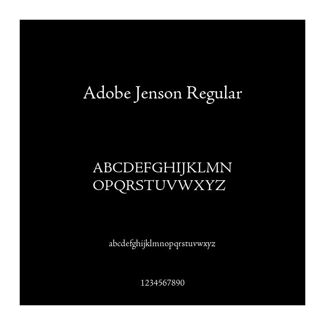 Adobe Jenson Regular