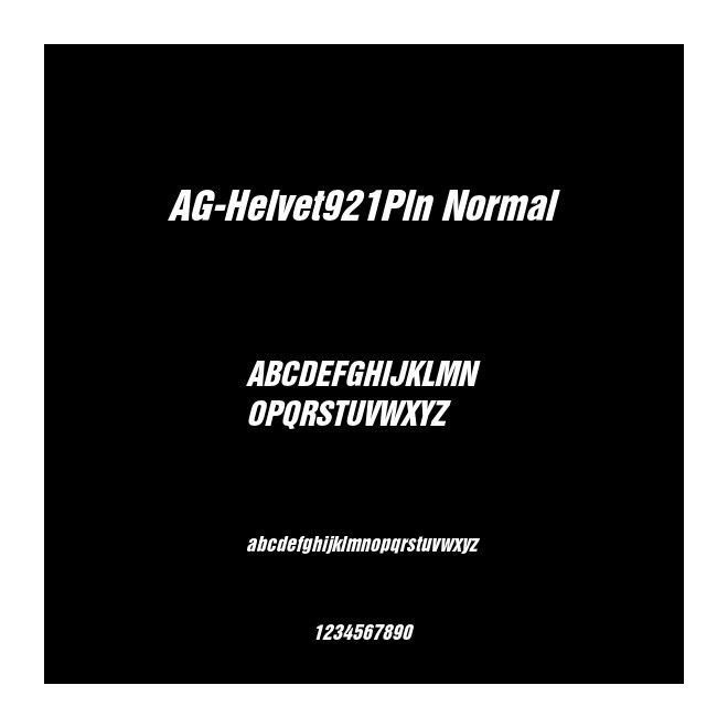 AG-Helvet921Pln Normal