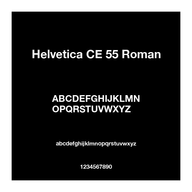 Helvetica CE 55 Roman