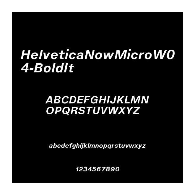 HelveticaNowMicroW04-BoldIt