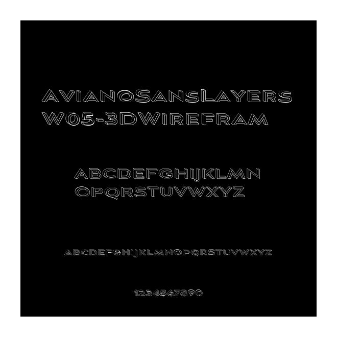 AvianoSansLayersW05-3DWirefram