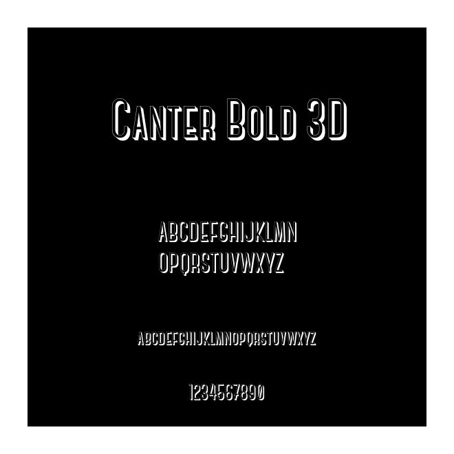 Canter Bold 3D