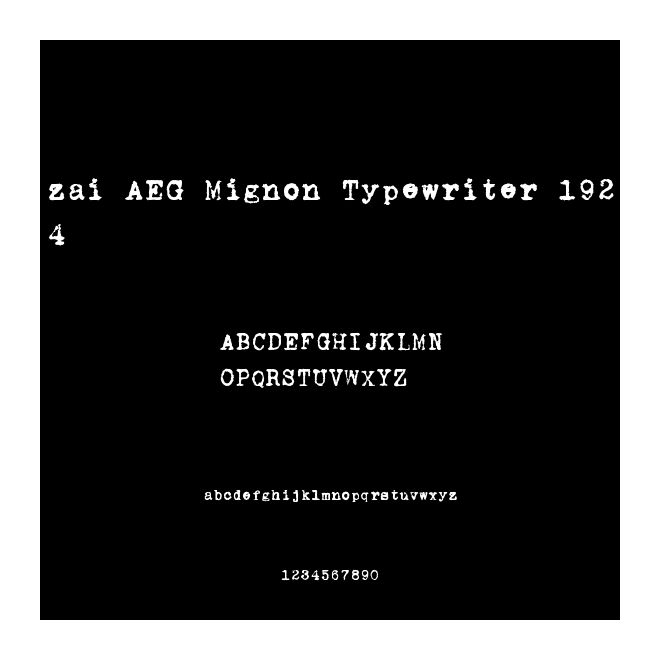 zai AEG Mignon Typewriter 1924