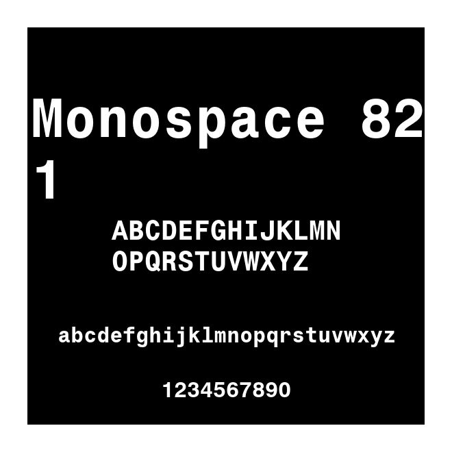 Monospace 821